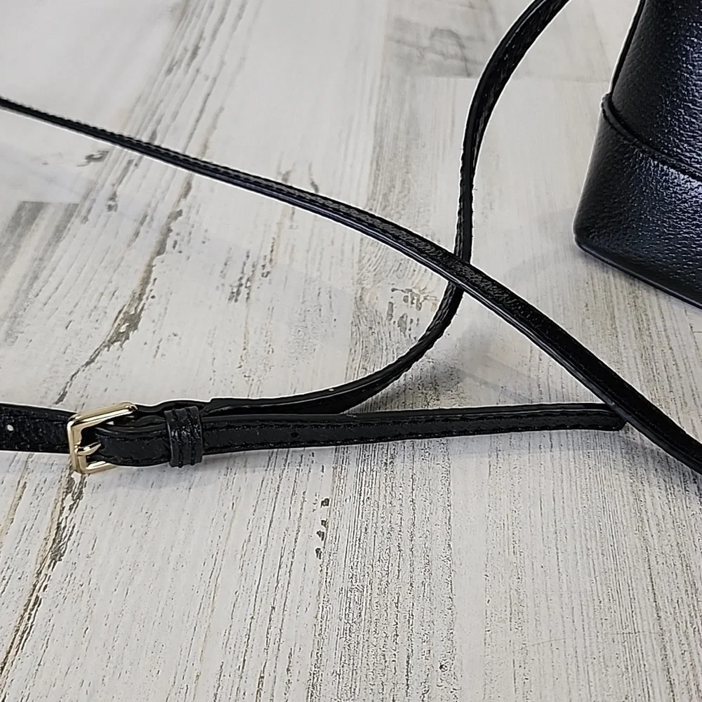 Kate Spade black mini Rachelle satchel purse handbag crossbody 100% cow leather - Picture 10 of 12